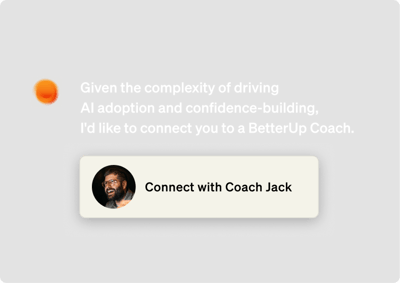 AI coaching session taking place on a screen