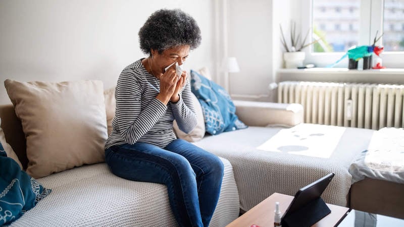 how-to-call-in-sick-woman-sick-on-virtual-appointment