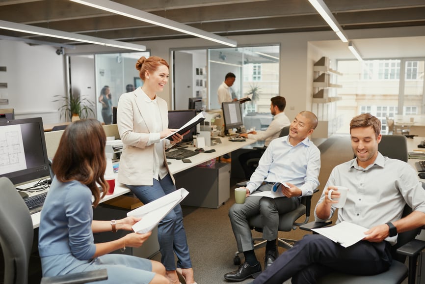 group-of-employees-talk-in-a-circle-what-is-referent-power