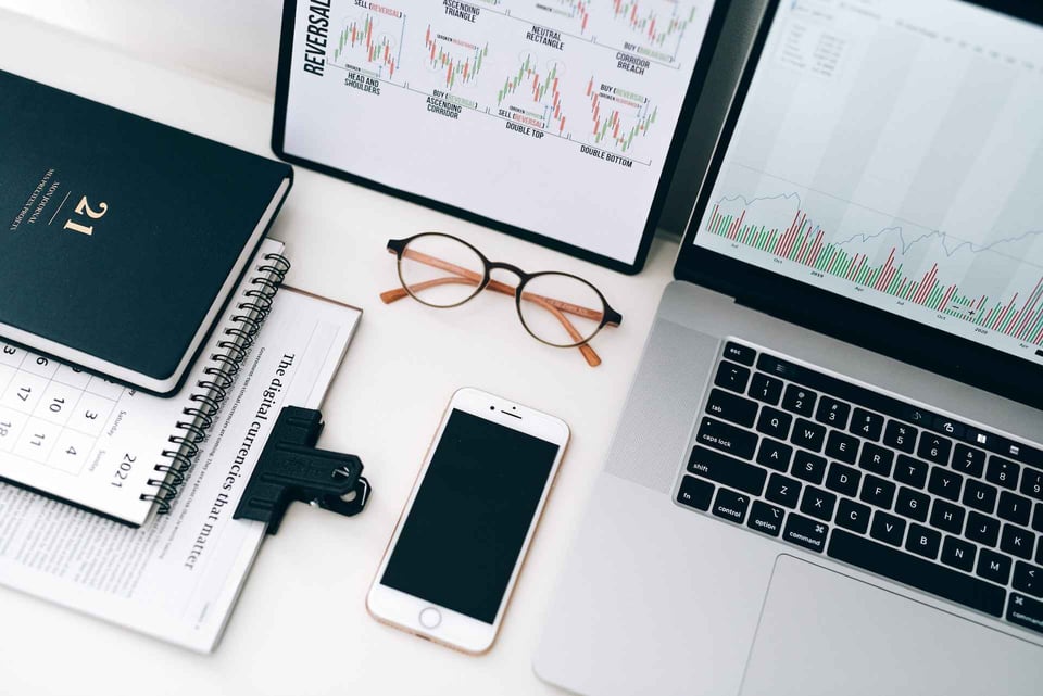 desk-with-different-work-elements-analytical-skills