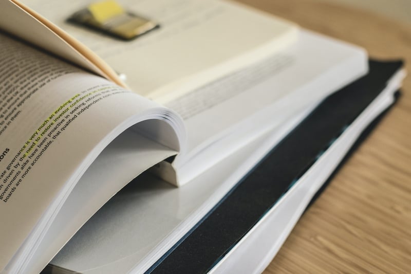 open book on table