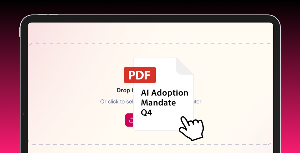 File upload interface into betterup AI