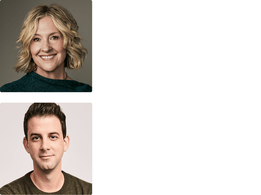 Virtual event speakers: Brené Brown and Alexi Robichaux