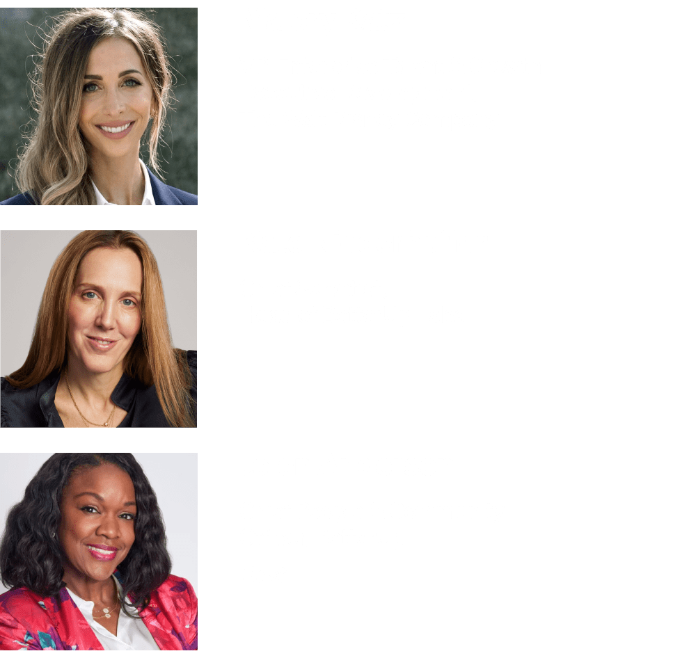 Webinar speakers - Mallory Katz, Kate Niederhoffer, and Jolen Anderson